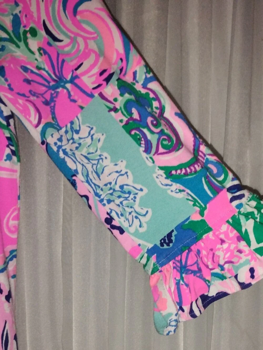 Lilly Pulitzer Girls Mini Patch to Match Sophie Knit Dress Ruffle Large (8-10)